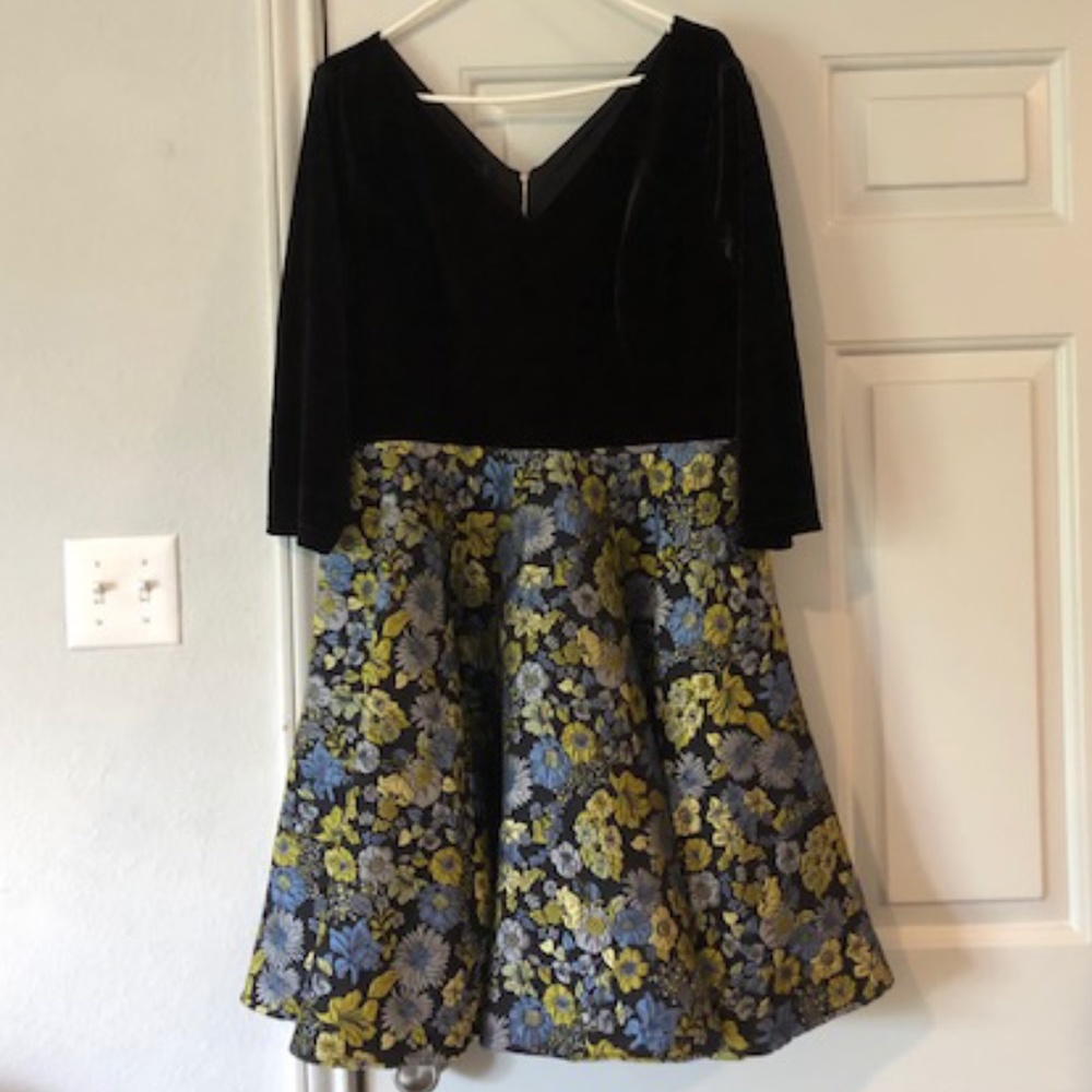 NWT ModCloth Black Velvet Dress